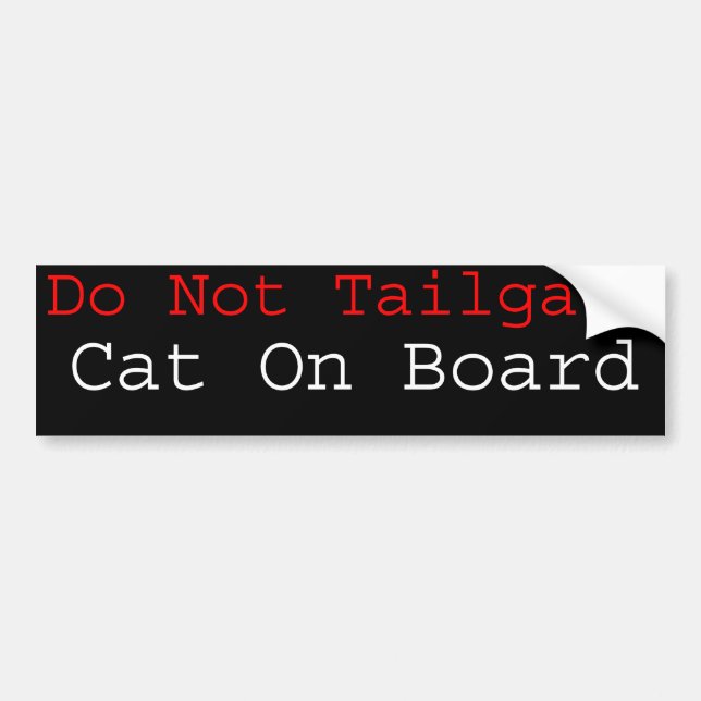 Katze an Bord Autoaufkleber (Vorne)