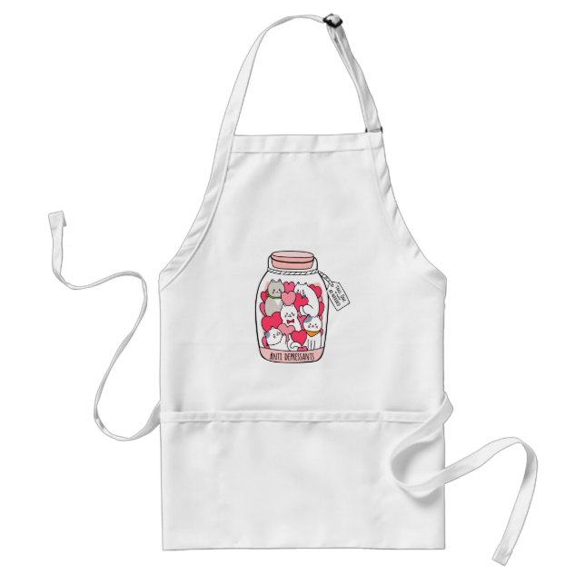 Katze Antidepressiv Funny Cat Lover Geschenk Schürze (Vorne)