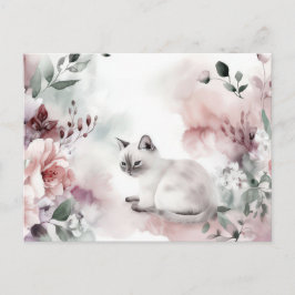 Katze Aquarell Postkarte