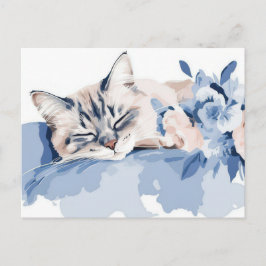 Katze Aquarell Postkarte