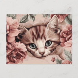 Katze Aquarell Postkarte