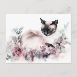 Katze Aquarell Postkarte