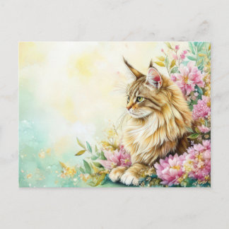 Katze Aquarell Postkarte