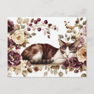 Katze Aquarell Postkarte