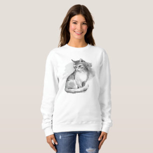 Katze. Aquarell Sweatshirt