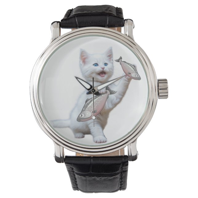 Katze Armbanduhr (Vorderseite)