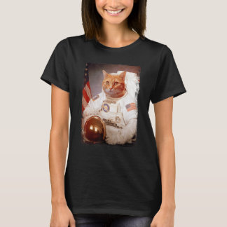 Katze Astronaut Mond Raum Mission Tier Astronaut T-Shirt