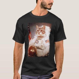 Katze Astronaut Mond Raum Mission Tier Astronaut T-Shirt
