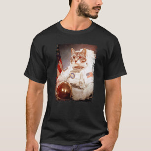 Katze Astronaut Mond Raumfahrtmission Tier Astrona T-Shirt
