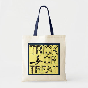 Katze auf Broomstick, Halloween-Tasche Tragetasche