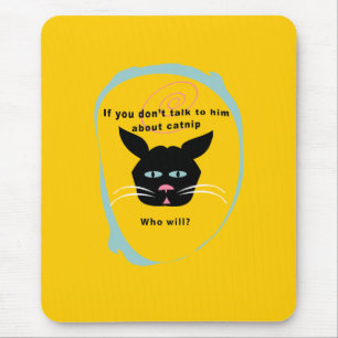 Katze auf dem lustigen Katzenminzegespräch Mousepad