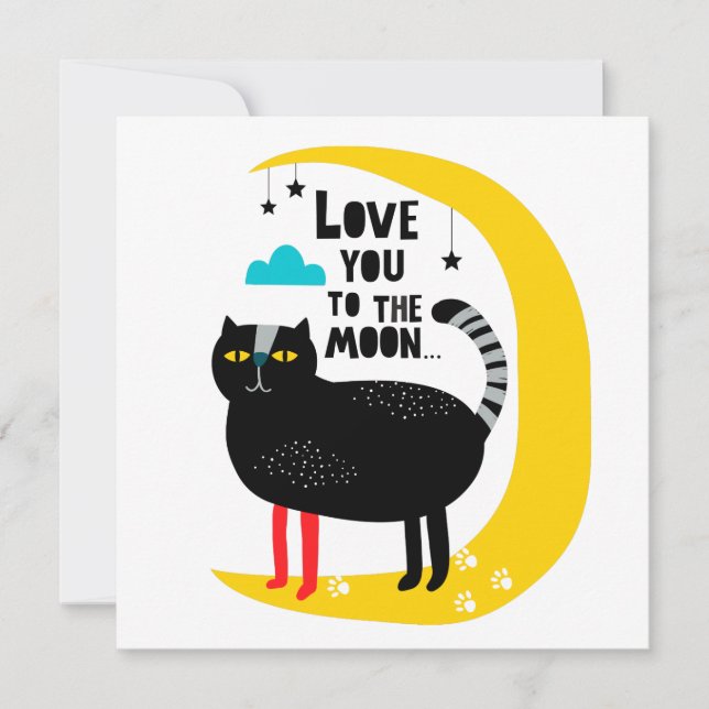 Katze auf dem Mond (Vorderseite)