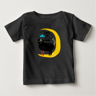 Katze auf dem Mond Baby T-shirt