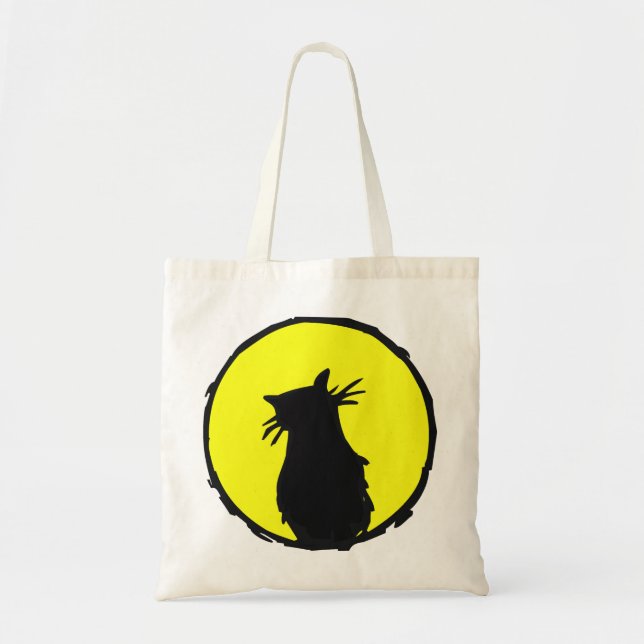 Katze auf dem Mond Tragetasche (Vorne)