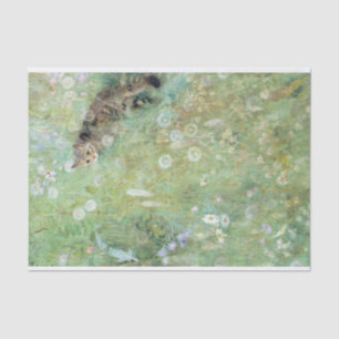 Katze auf der Sommerwiese, Bruno Liljefors Seidenpapier