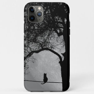 Katze auf einem Draht Vollmond Case-Mate iPhone Hülle