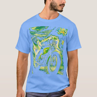 Katze auf einem Motorrad Funny und Cicadas 2024 T-Shirt