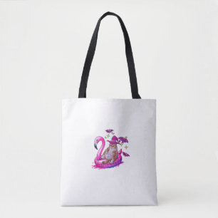 Katze auf einem Pool Funny Spookoky Sommer Summerw Tasche