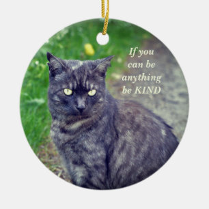 Katze auf einem Spaziergang Motivierend Keramik Ornament