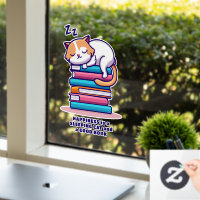 Katze auf einem Stapel Bücher Niedlich Personalisi