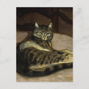 „Katze auf einem Stuhl“ von Theophile Steinlen Postkarte