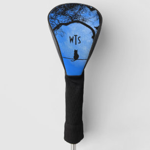 Katze auf einem Wirt Blue Moon Golf Headcover