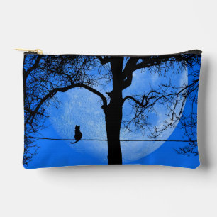 Katze auf einem Wirt Blue Moon Zubehörtasche