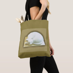 Katze auf Gold Box II Tasche