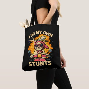 Katze auf Scooter Ich mache meine eigenen Stunts Tasche