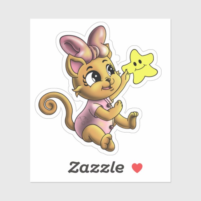 Katze Aufkleber (Blatt)