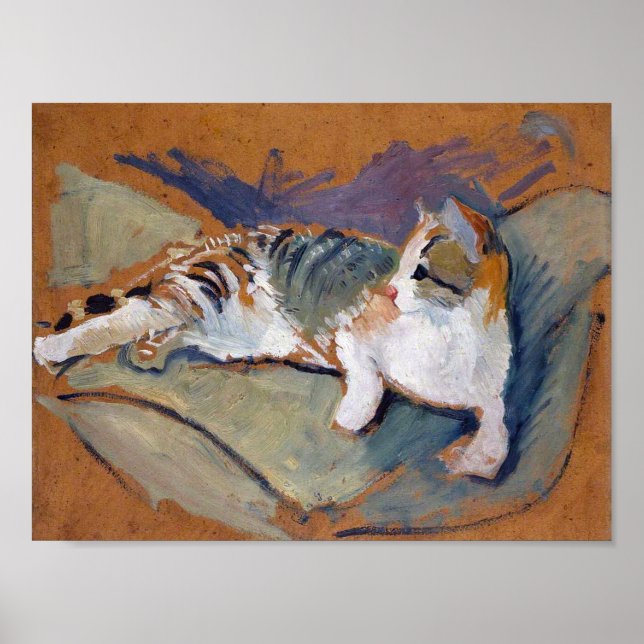 Katze, August Macke Poster (Vorne)