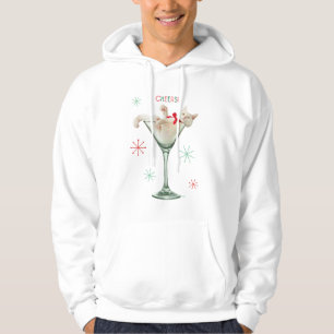 Katze aus Martini-Glas Hoodie