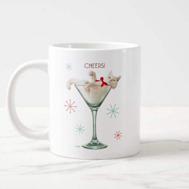 Katze aus Martini-Glas Jumbo-Tasse (Links)