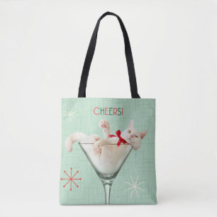 Katze aus Martini-Glas Tasche