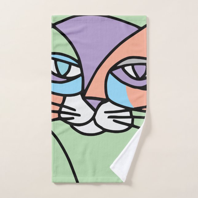 Katze Badhandtuch Set (Handtuch)