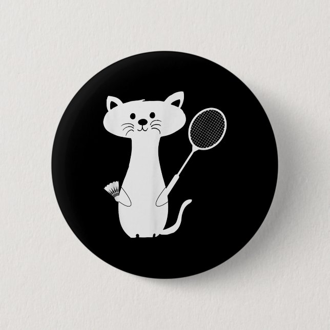Katze Badminton Shuttle für Männer Frauen Kinder Button (Vorderseite)