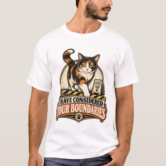 Katze beachtet Ihre Grenzen T-Shirt