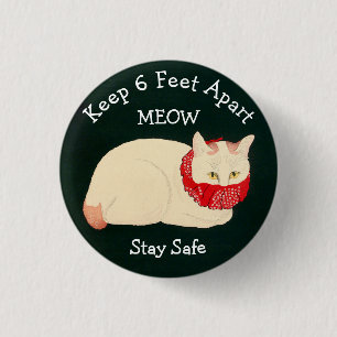 Katze Behaltend 6 Fuß Abstand Button