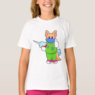 Katze bei Impfung mit Spritze T-Shirt