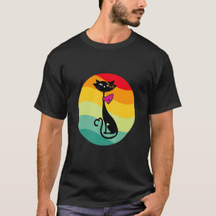 Katze bei Sonnenuntergang T-Shirt