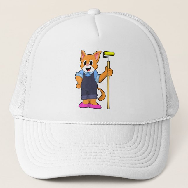 Katze bei Wallpapieren mit Druckwalze Truckerkappe (Vorderseite)