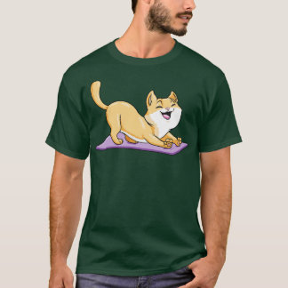 Katze bei Yoga mit Yoga-Matte 1 T-Shirt