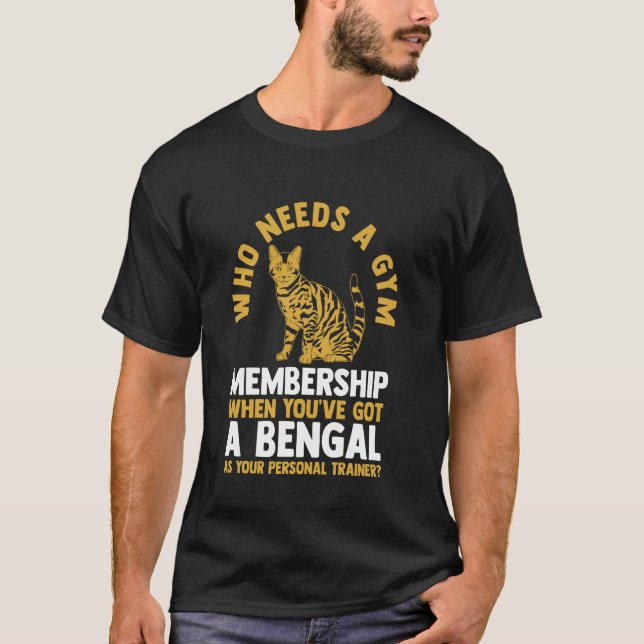 Katze Bengalen T-Shirt (Vorderseite)