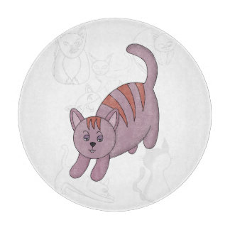 Katze bereit zum Sprung Bettdecke Schneidebrett