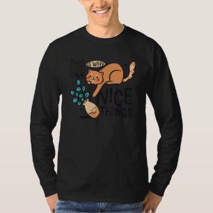 Katze Blume Vase 1 T-Shirt