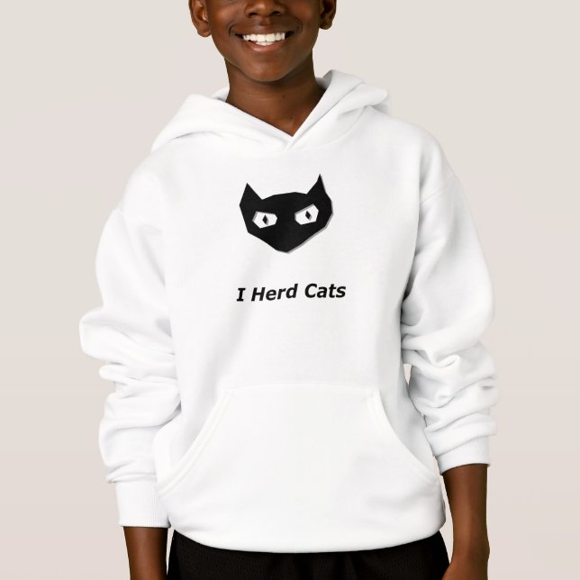 Katze Boo I Herde Katzen Hoodie (Vorderseite)
