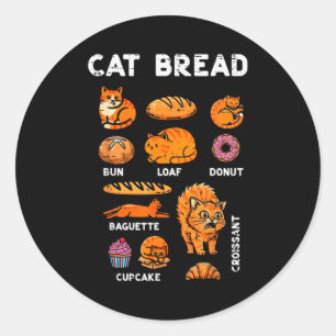 Katze Brot Brötchen Laib Niedlich Kätzchen Kitty E Runder Aufkleber