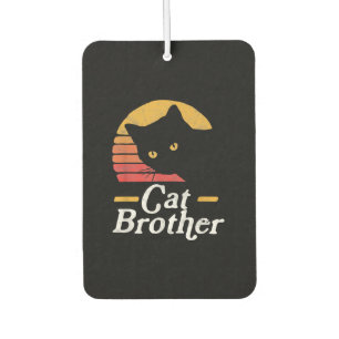 Katze Brother Vintage Retro Geschenk für Katze Lov Autolufterfrischer