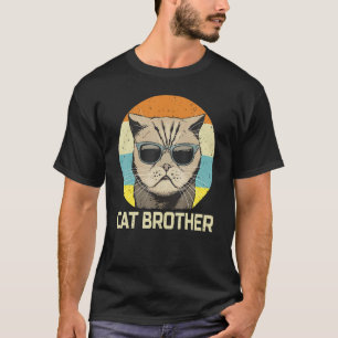Katze Brüder in Sonnenbrille Retro Katze T-Shirt