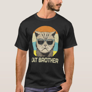 Katze Brüder in Sonnenbrille Retro Katze T-Shirt